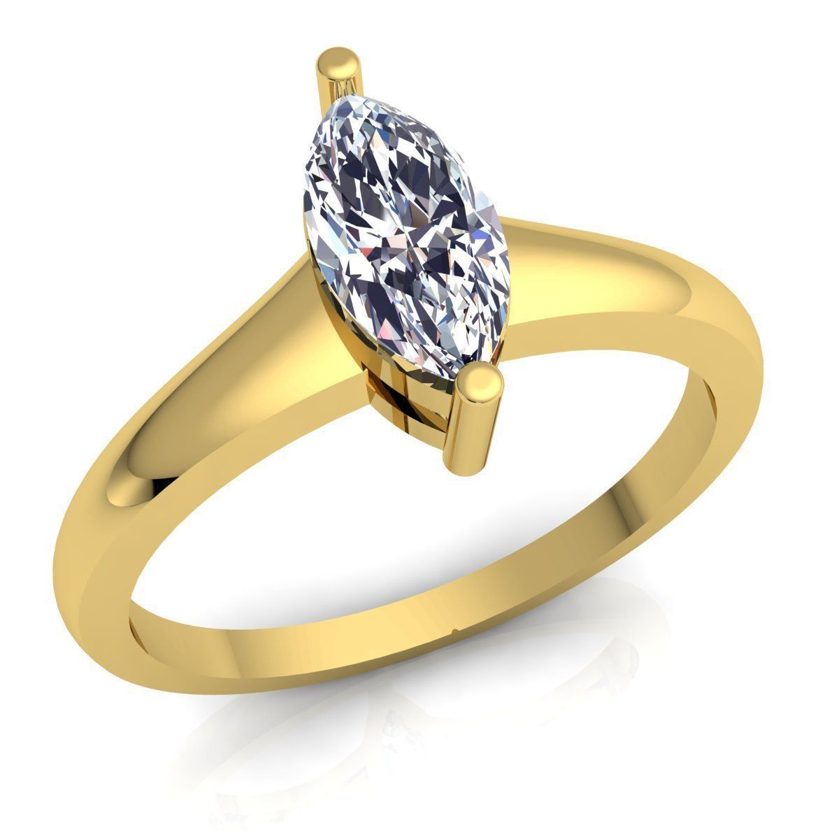 Solitaire Diamond Ring 3D print model