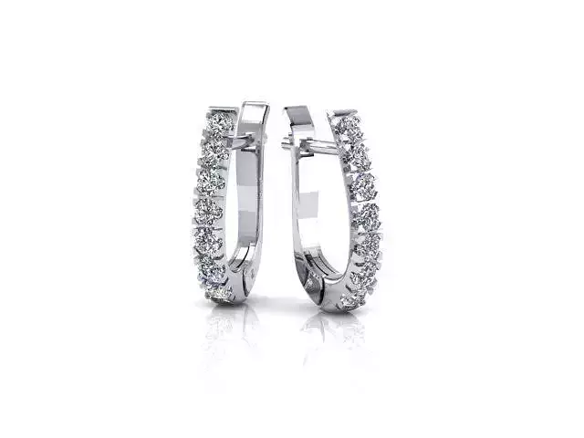 Earrings with diamonds