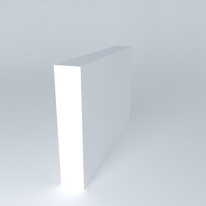 White lightbox walls Free 3D model_1