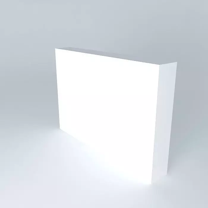 White lightbox walls Free 3D model_0
