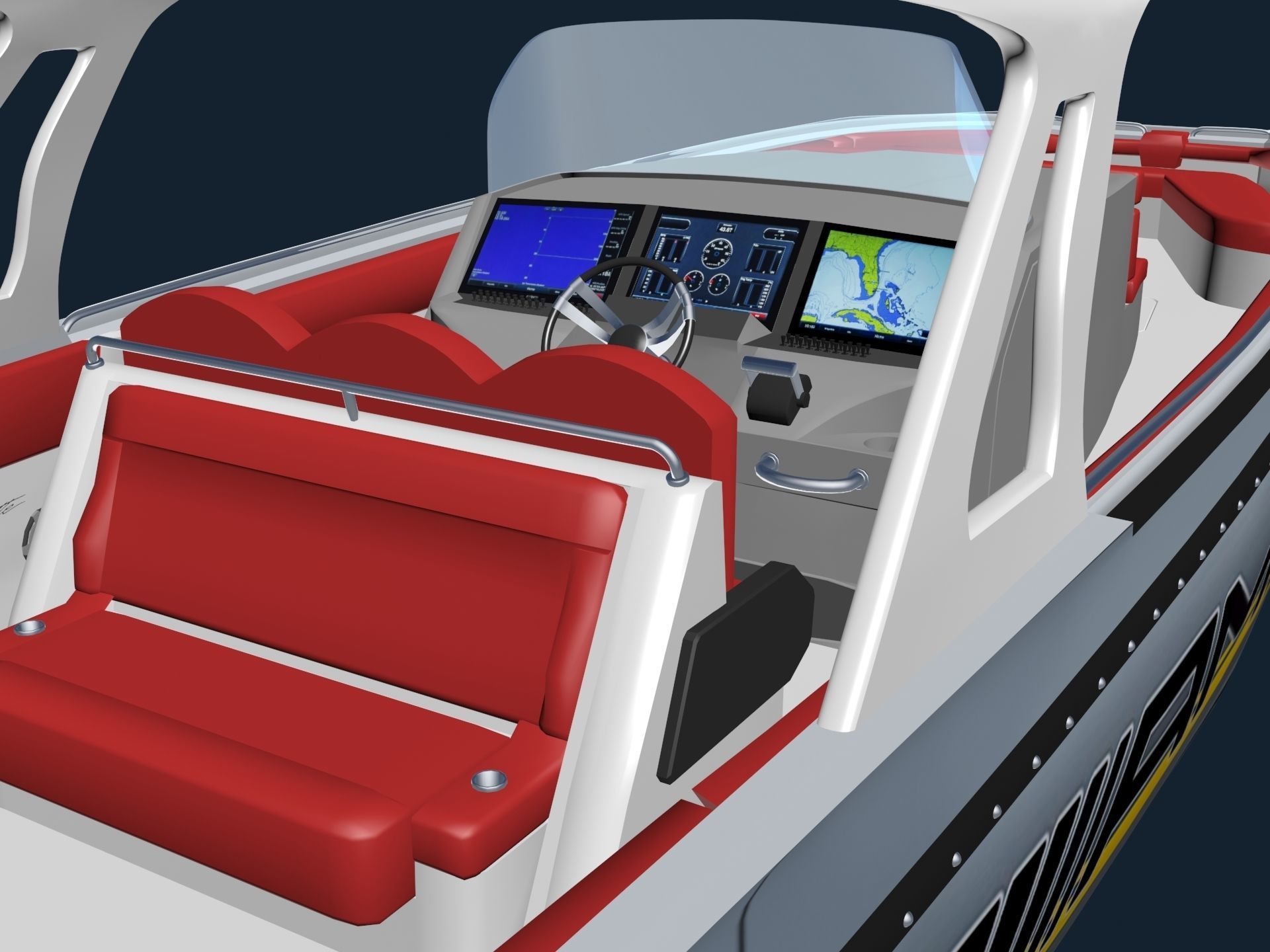AMG Cigarette Speed BOAT 3D model_12