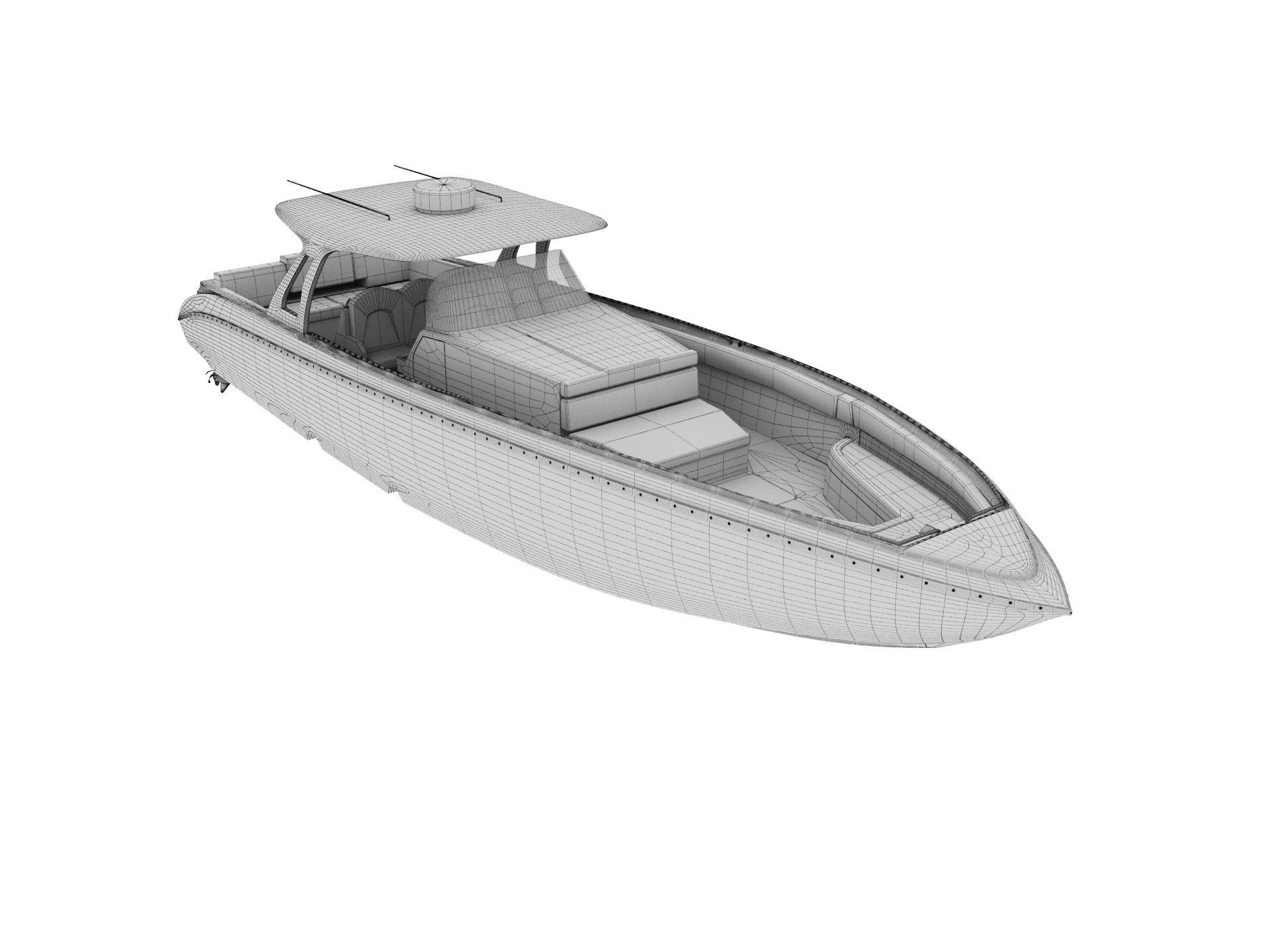 AMG Cigarette Speed BOAT 3D model_16