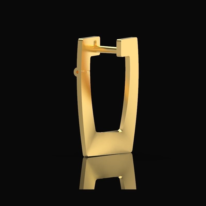 Women Earrings style  geometry 3dm stl 3D print model 3D print model_13