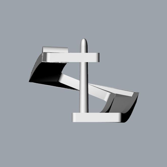 Women Earrings style  geometry 3dm stl 3D print model 3D print model_31