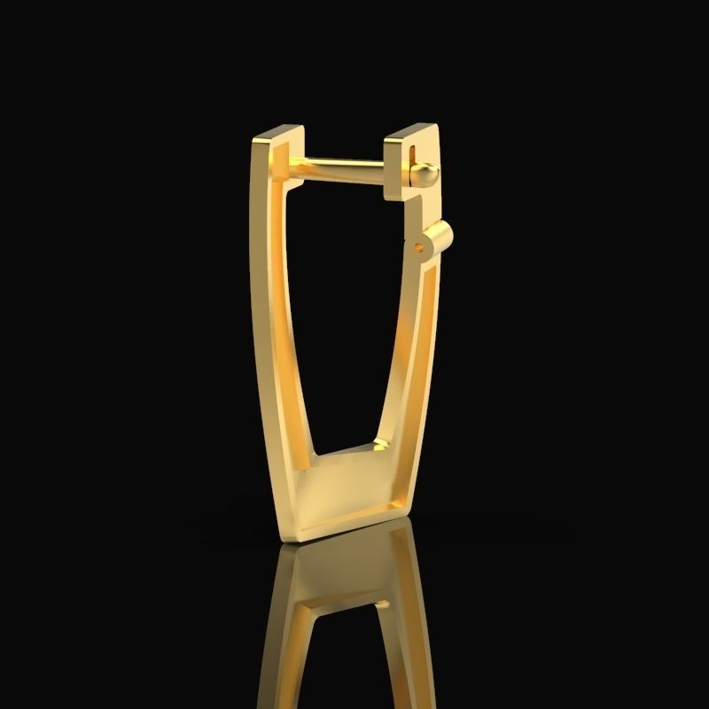 Women Earrings style  geometry 3dm stl 3D print model 3D print model_14