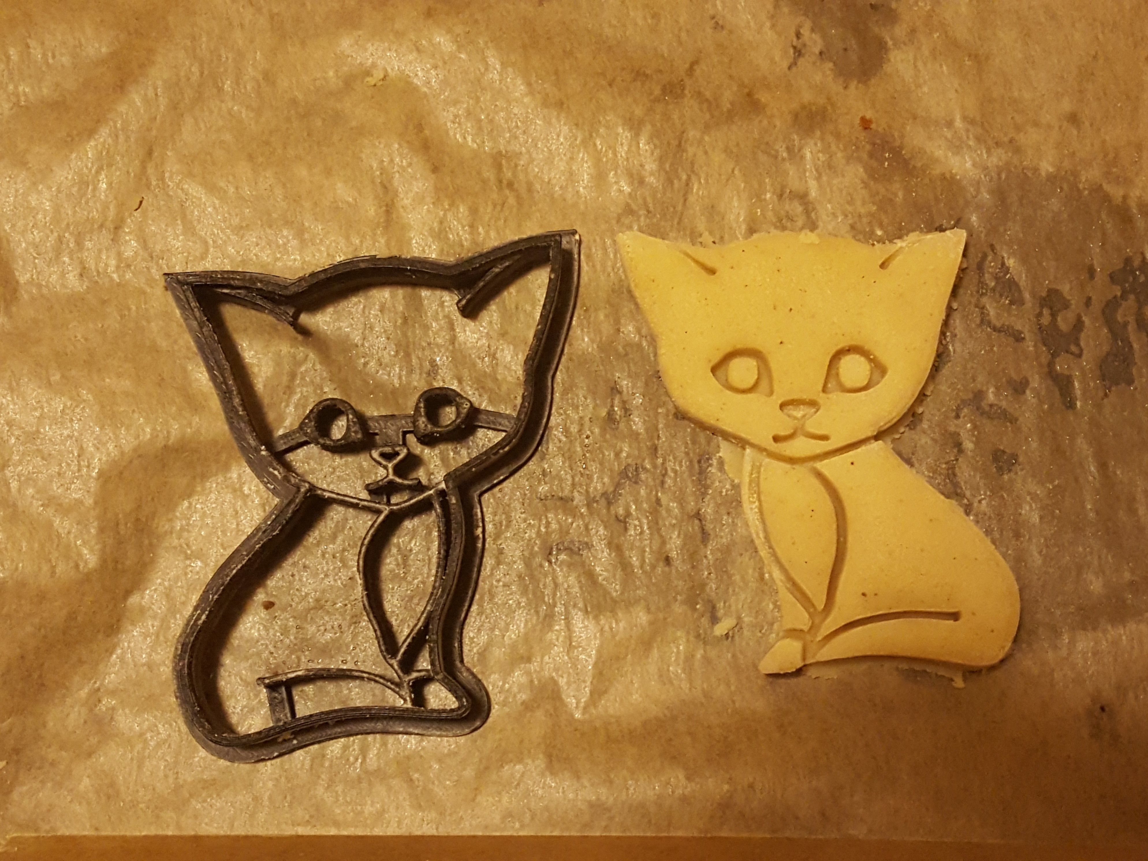 Cat Cookie Cutter 3D print model_1