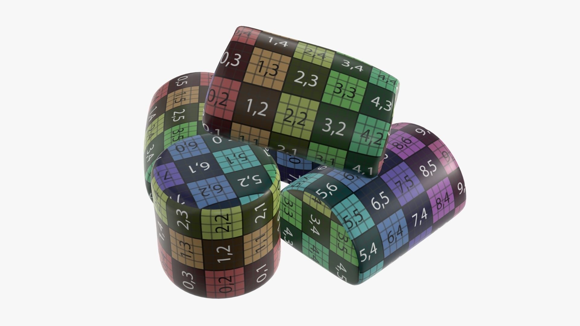 Marshmallows white 3D model_13