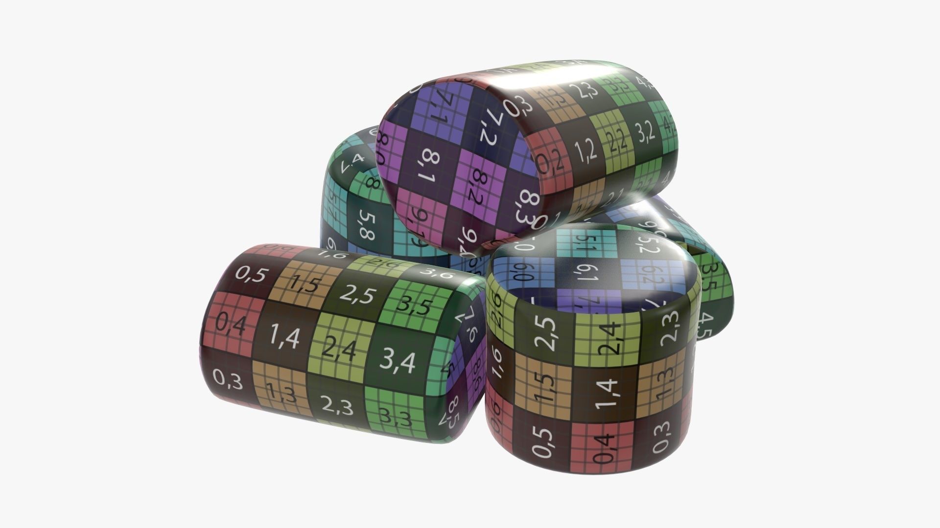 Marshmallows white 3D model_12