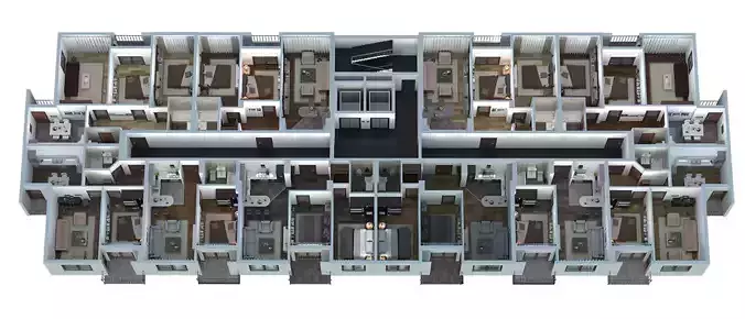Apartments 3d plan