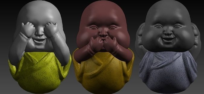 Cute Baby Buddha 3D print model