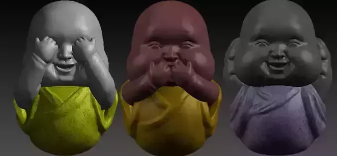 Cute Baby Buddha 3D print model