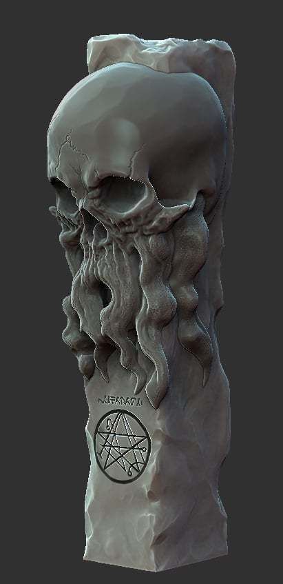 Cthulhu Totem 3D model_1