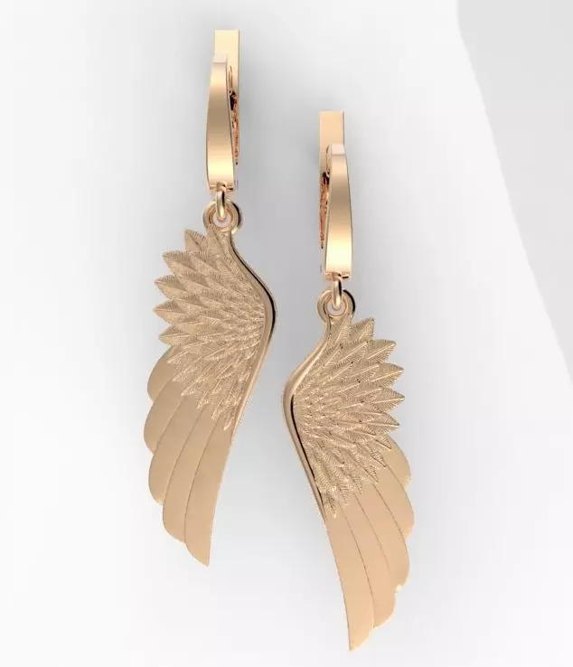 earrings wings 3D print model