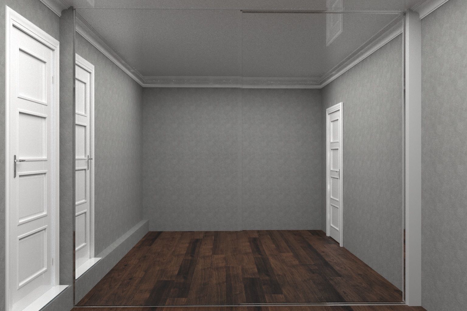 Wardrobe walk in closet with drawers and shelves 3D model_1