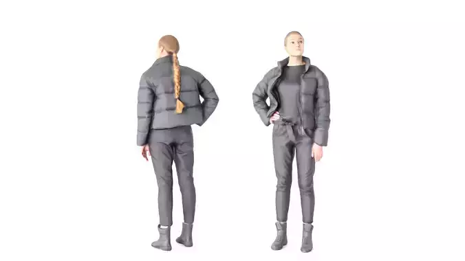 Woman in black dawn jacket 59 