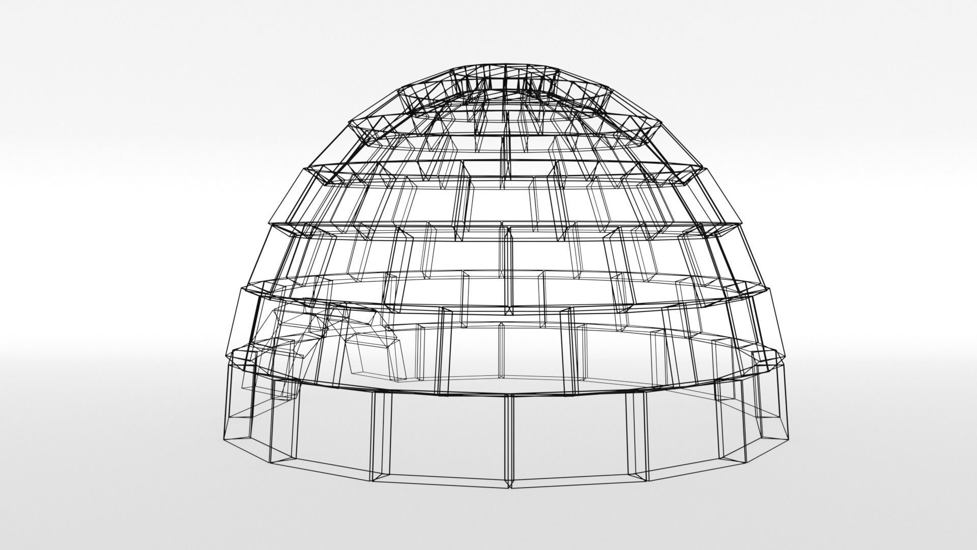 Low Poly Cartoon Igloo Low-poly 3D model_11