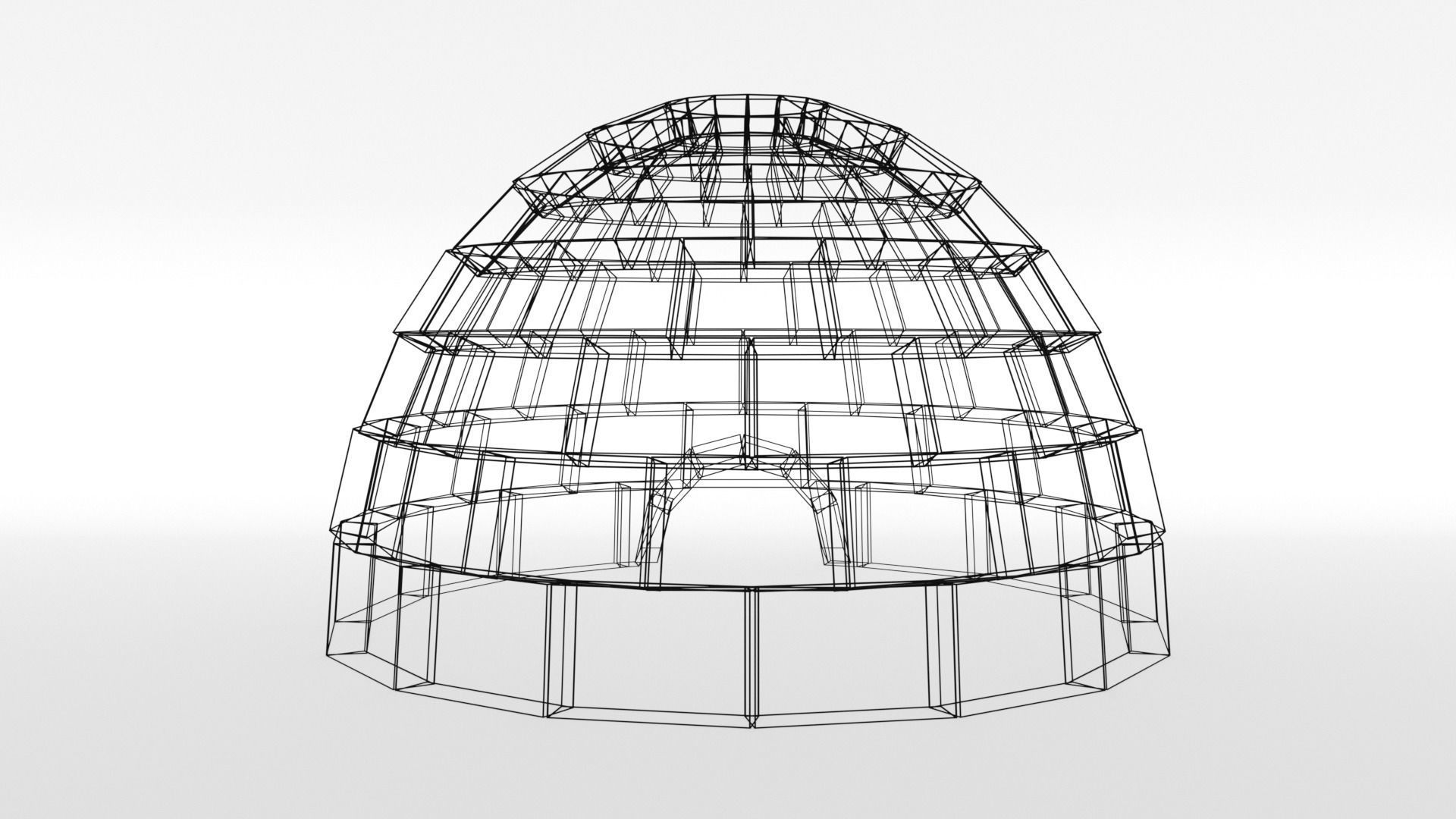 Low Poly Cartoon Igloo Low-poly 3D model_12