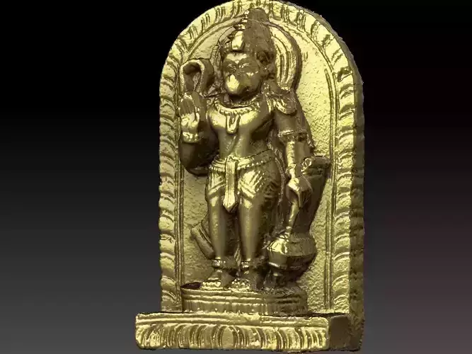 Hanuman statue of indian god 3D print model