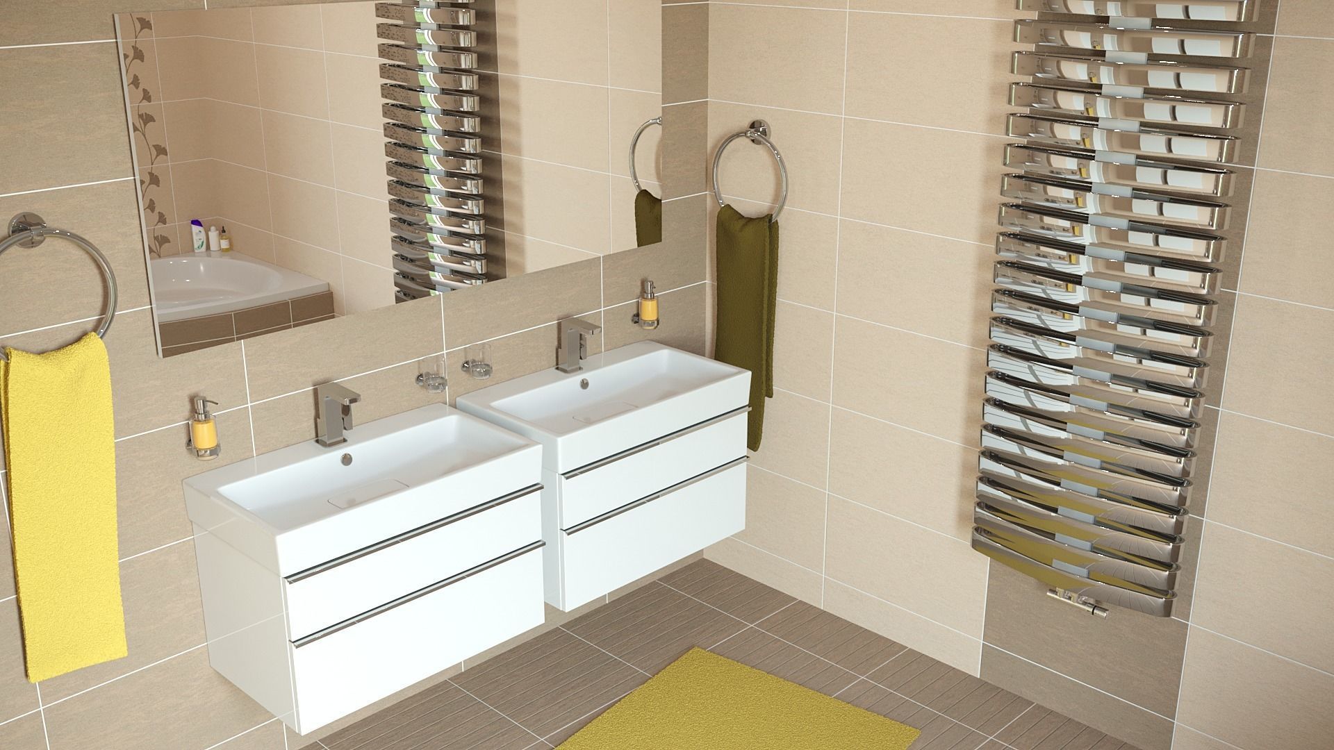 Bathroom 09 Low-poly 3D model_7