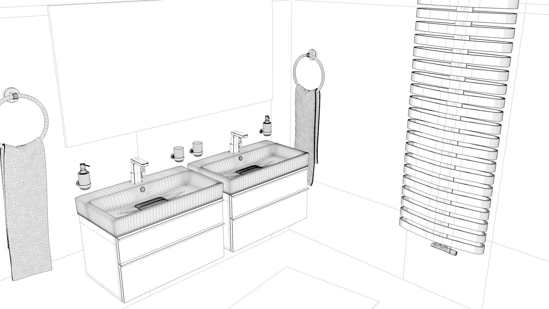 Bathroom 09 Low-poly 3D model_16