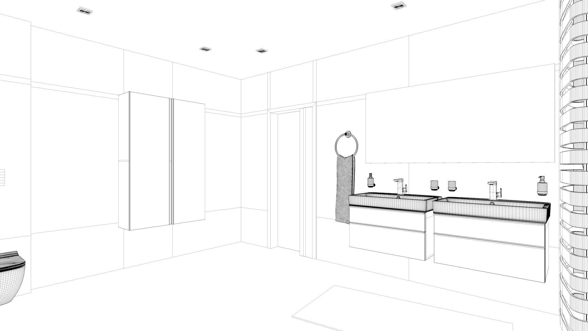 Bathroom 09 Low-poly 3D model_13