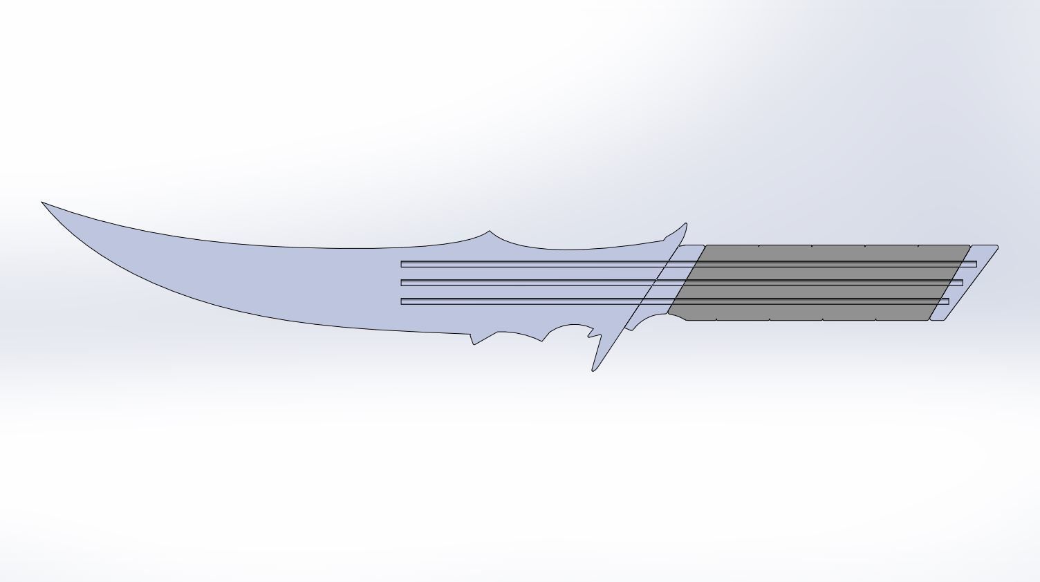 Klingon dagger from the movie Star Trek Into Darkness 2013 3D print model_25