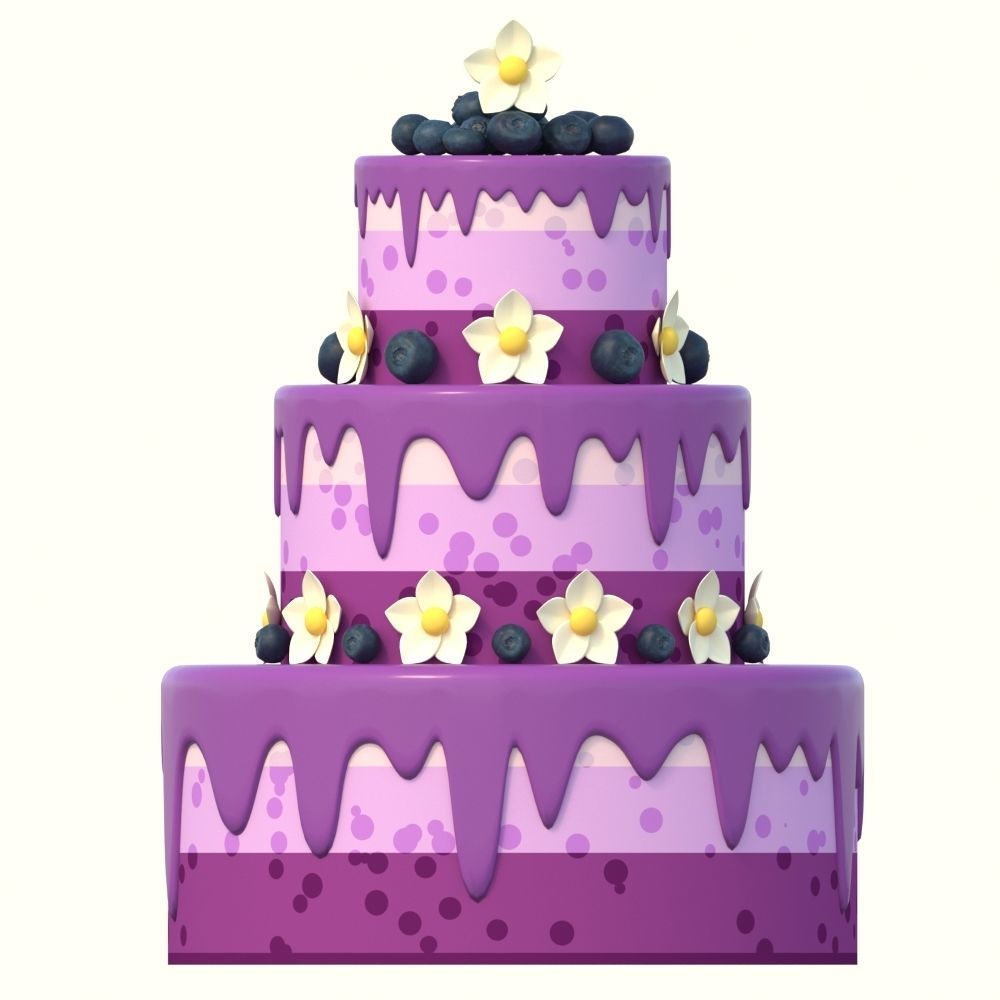Cartoon Cake  3D model_2