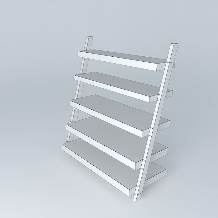 slanting display shelf Free 3D model_4