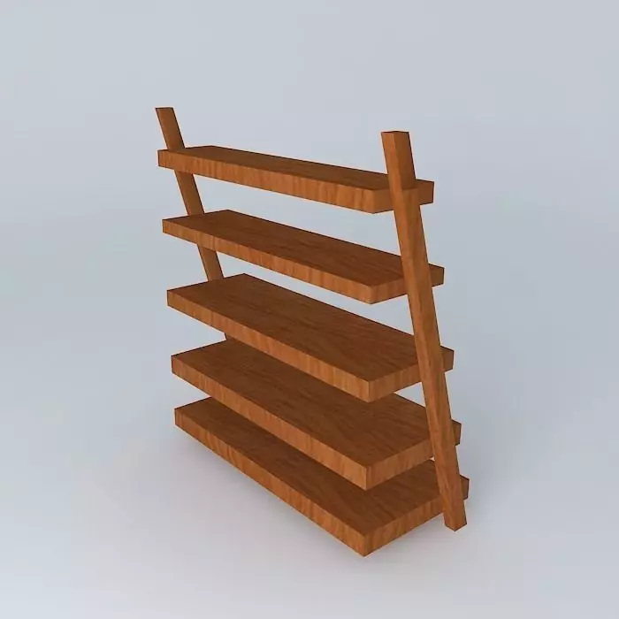 slanting display shelf Free 3D model_0