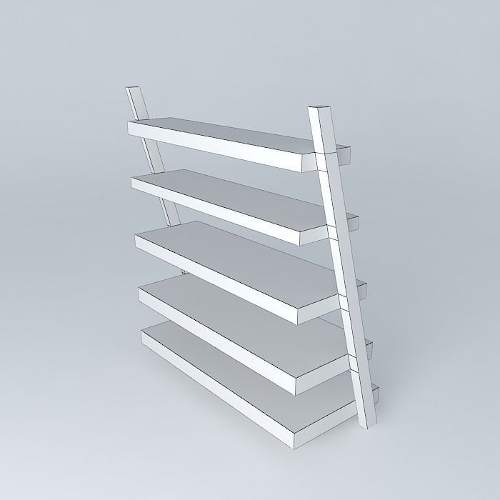 slanting display shelf Free 3D model_3
