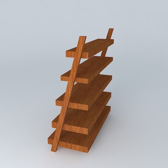 slanting display shelf Free 3D model_1
