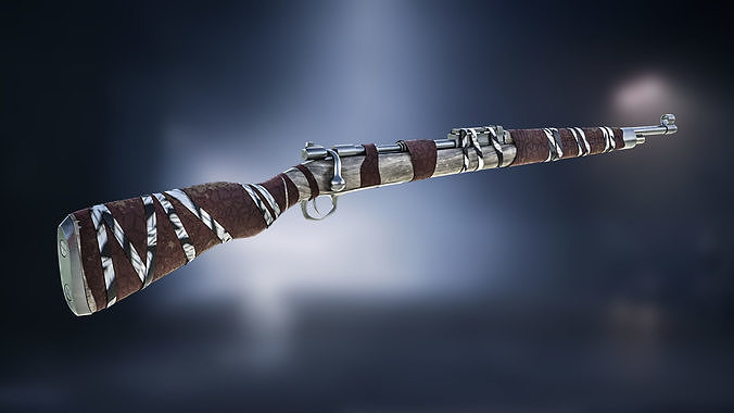 KAR 98 with billets Low-poly 3D model