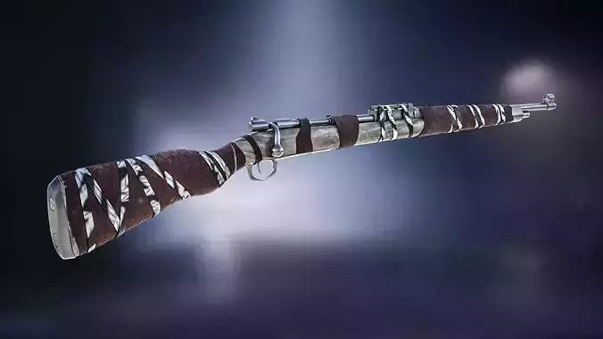 KAR 98 with billets Low-poly 3D model