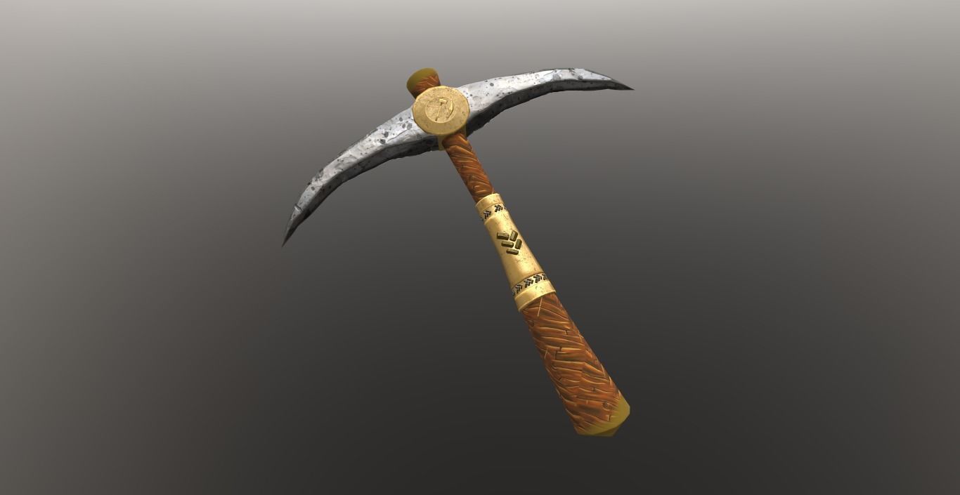 Low poly Cartoon Dwarf Tool Pack Low-poly 3D model_2