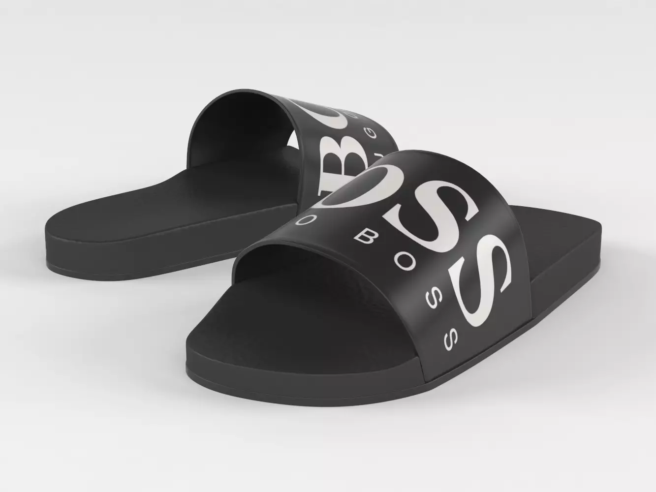 Hugo Boss Mens Solar Pool Slides 3D model_0