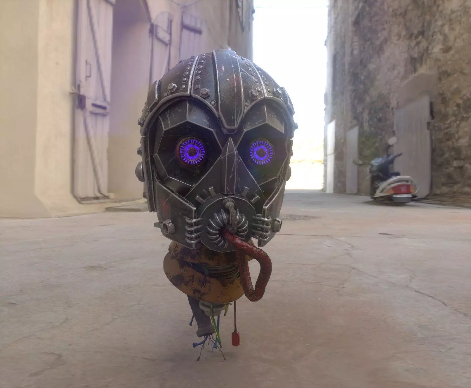 robot Head Free 3D model_0