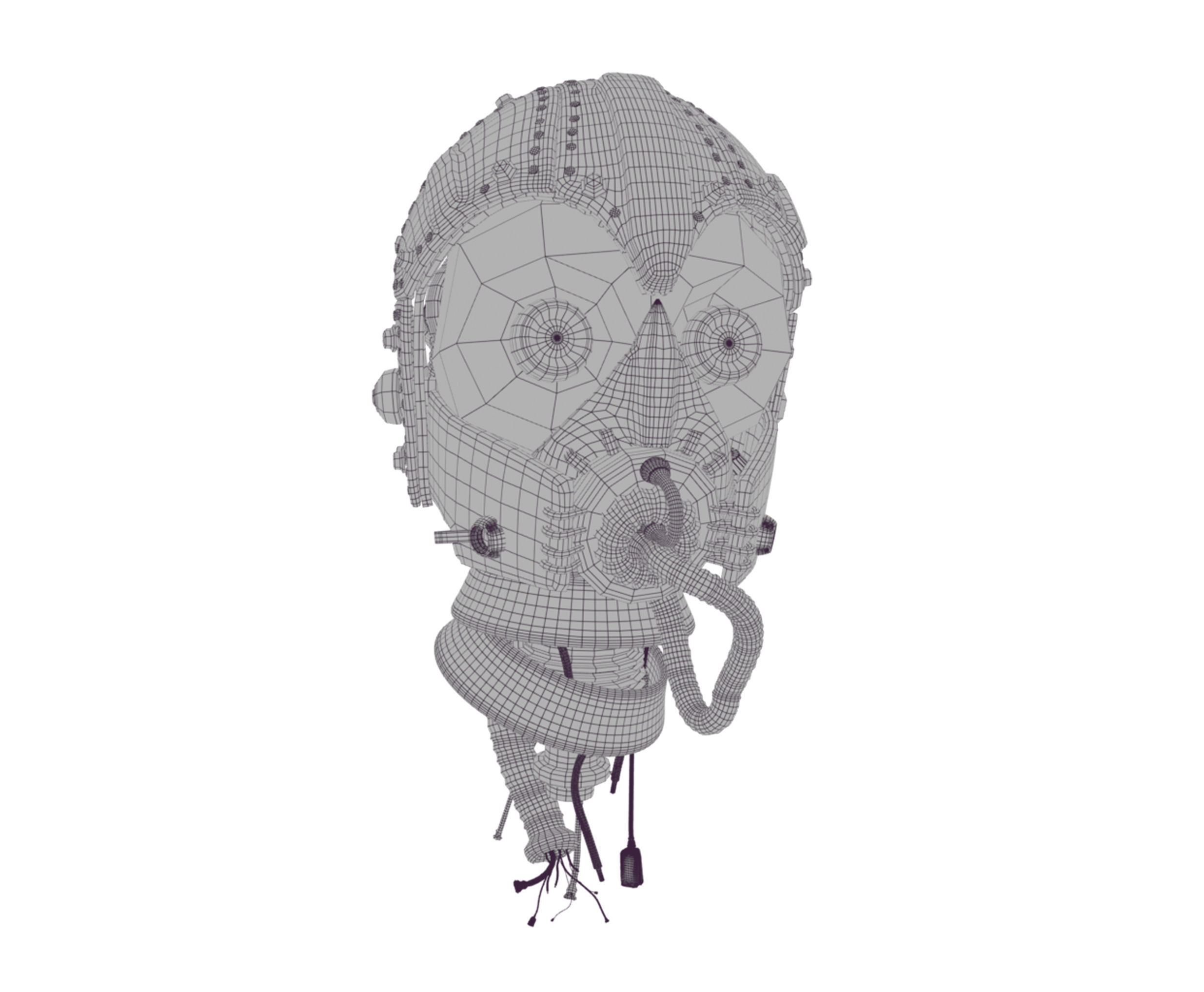 robot Head Free 3D model_5