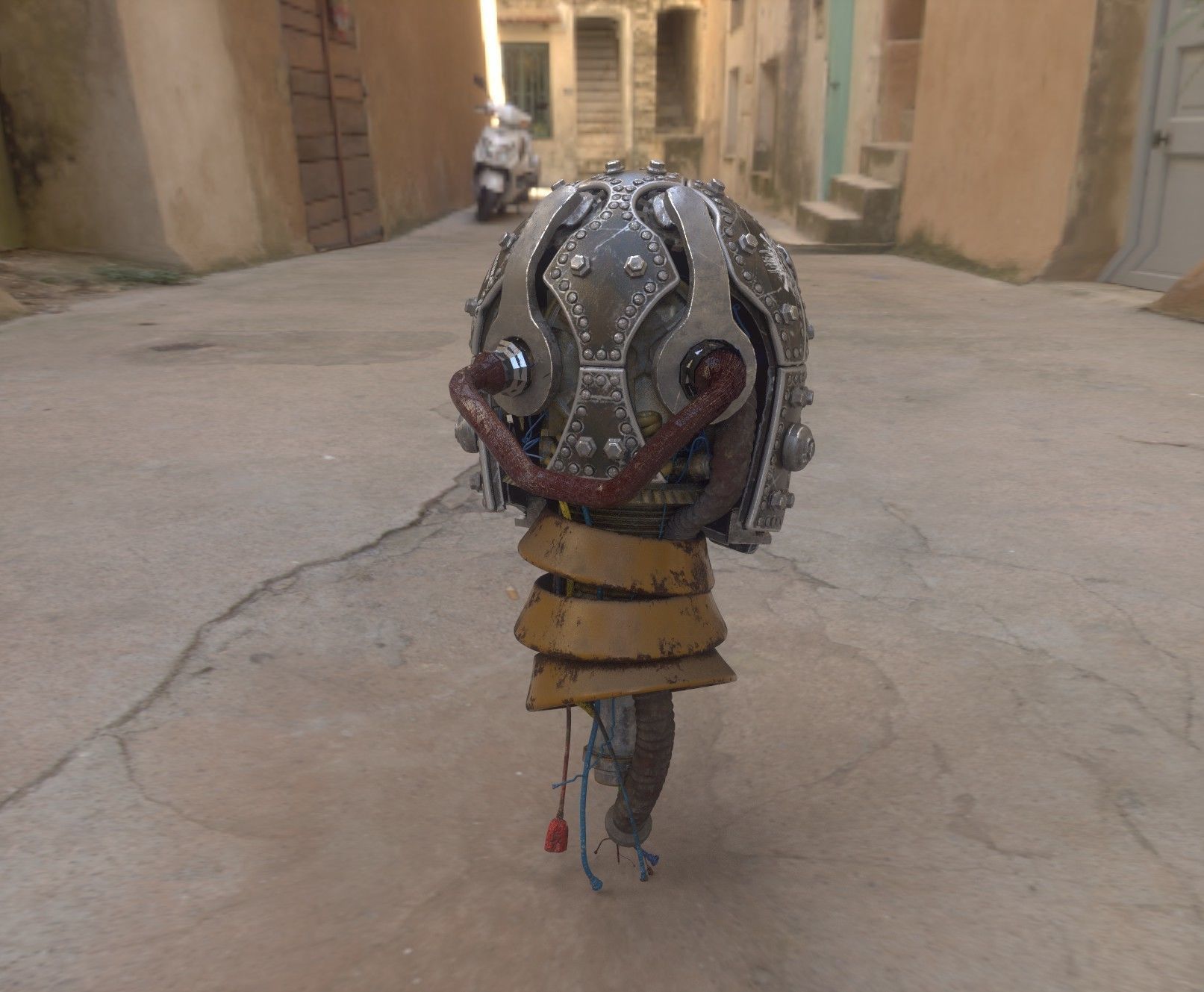 robot Head Free 3D model_2