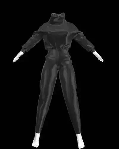 Leather pants and turtleneck