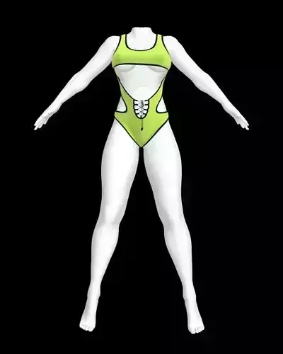 Woman sporty  swimsuit