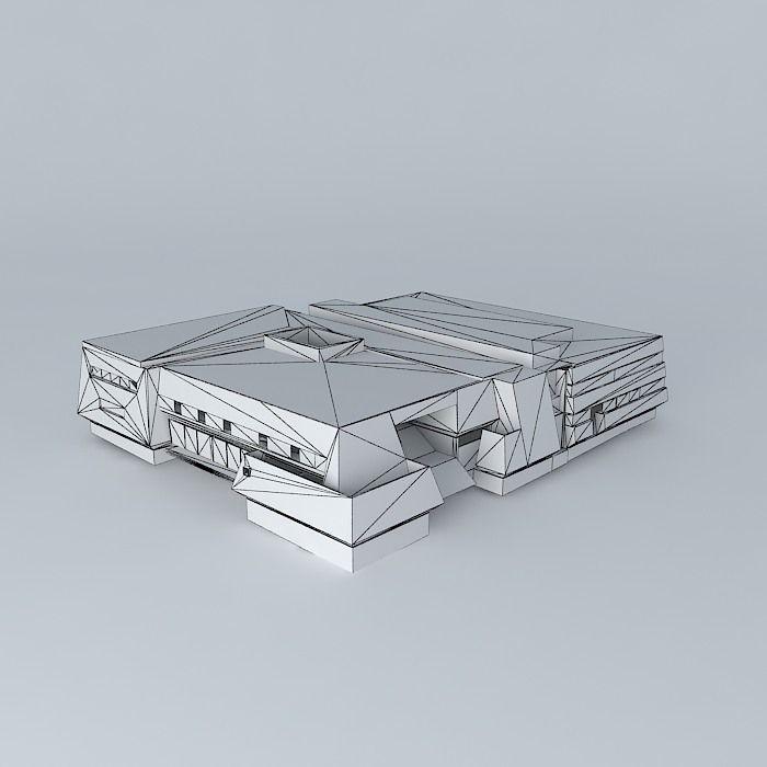 Cucei building Free 3D model_4