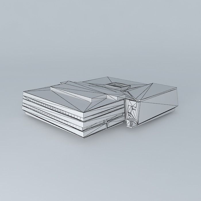 Cucei building Free 3D model_3