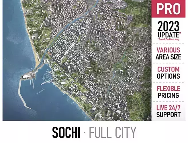 Sochi Low-poly 3D model