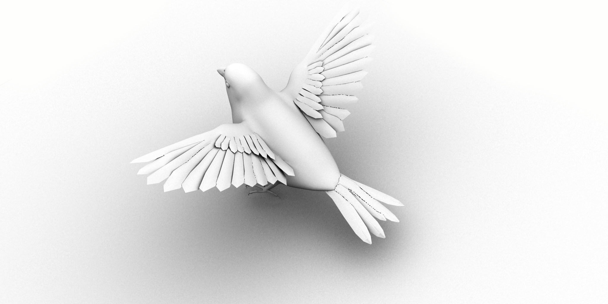 sparrow bird 3d model 3D model_3