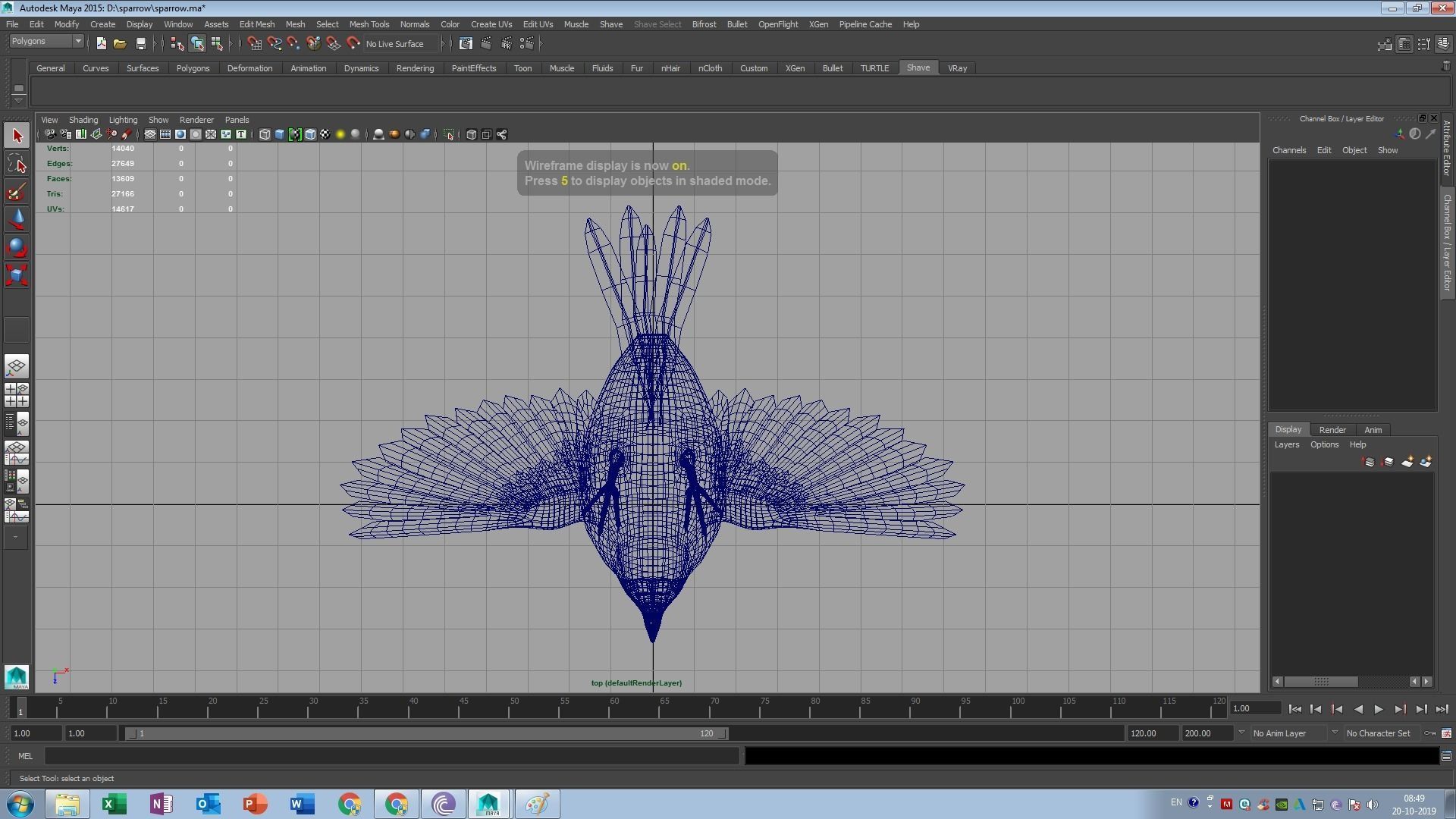 sparrow bird 3d model 3D model_5