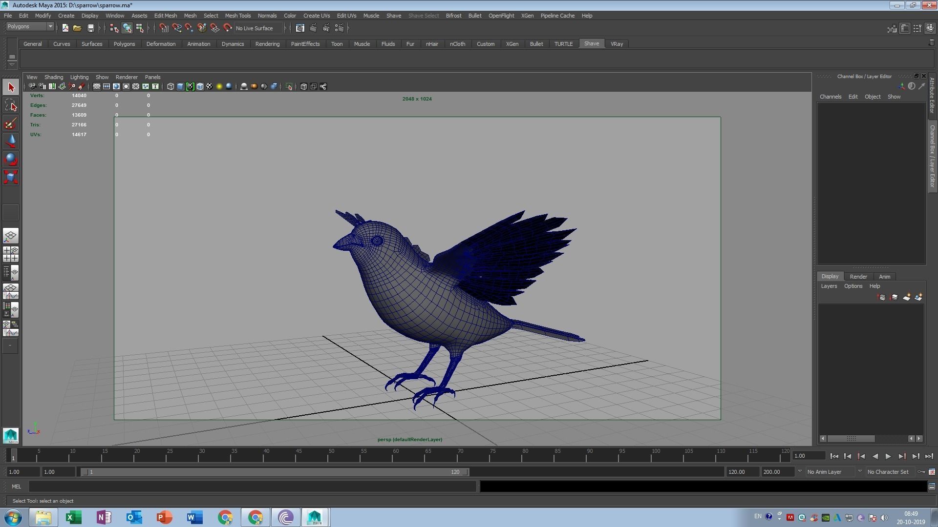 sparrow bird 3d model 3D model_4