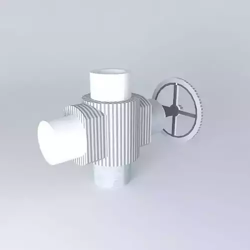3 way valve 3D model