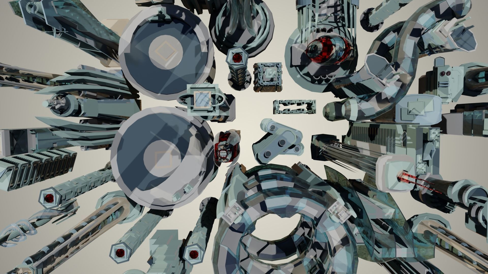 35 Futuristic Buildings VOL 2 Low-poly 3D model_10