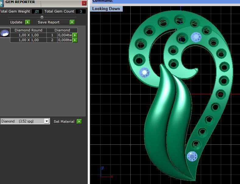 Sets of earrings and rings 6 pairs 12 models 3D print model_26