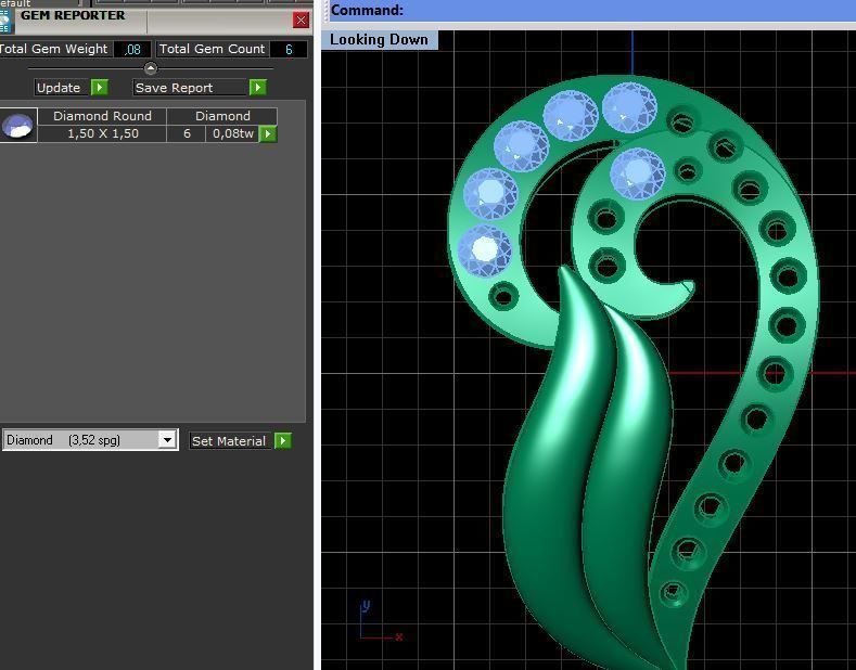 Sets of earrings and rings 6 pairs 12 models 3D print model_24